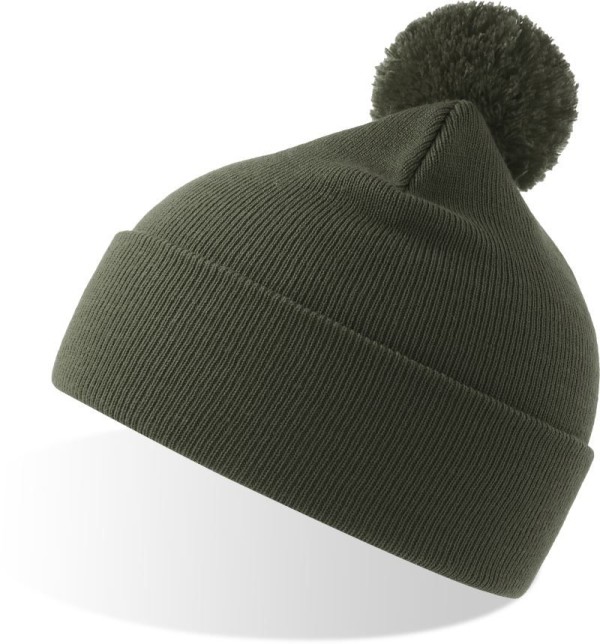 Knitted Hat with Pompon Wind-S Pompom