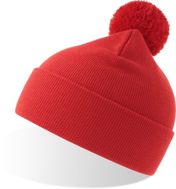 Knitted Hat with Pompon Wind-S Pompom