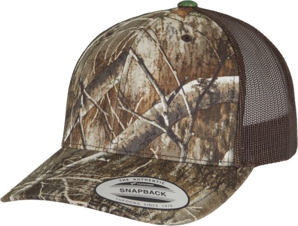 6 Panel Trucker Cap "Realtree Camo" 6606RC