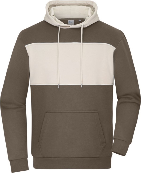 Organic Hooded Sweater "Colour-Block" Daiber | 8051