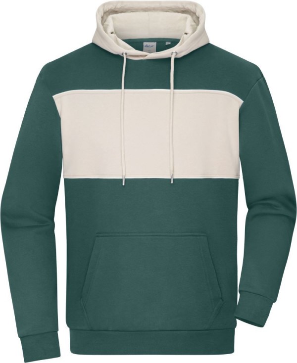 Organic Hooded Sweater "Colour-Block" Daiber | 8051