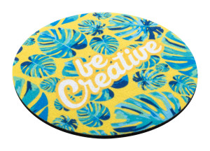 CreaFelt Drink Plus RPET felt coaster, circle, square - Reklamnepredmety