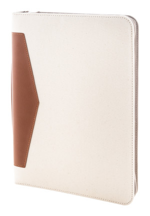 Carbasa Zip document bag made of recycled canvas - Reklamnepredmety