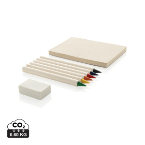 Set of 6 colored pencils with Micki notebook - Reklamnepredmety