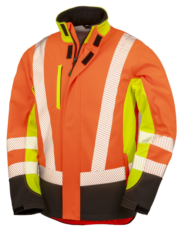 Recycled 3-Layer Printable 3-Tone Safety Softshell