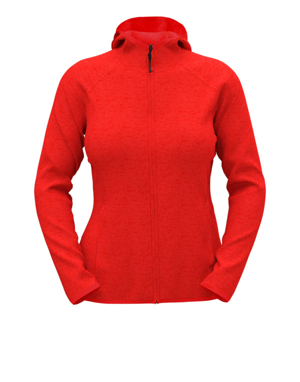 Lux Hooded Knit Fleece Jacket for women
