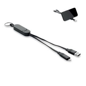 60W cable in recycled ABS casing with keyring CABO - Reklamnepredmety