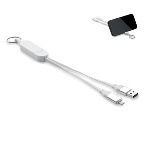 60W cable in recycled ABS casing with keyring CABO - Reklamnepredmety