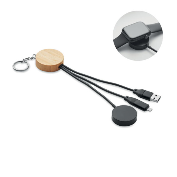 Key ring 4 in 1 data cable 60W BULE