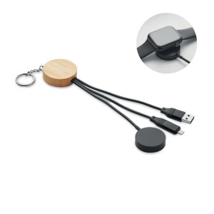 Key ring 4 in 1 data cable 60W BULE - Reklamnepredmety