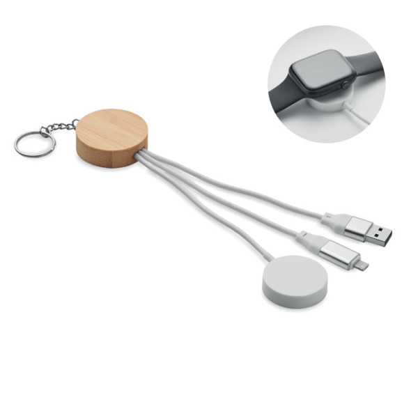 Key ring 4 in 1 data cable 60W BULE