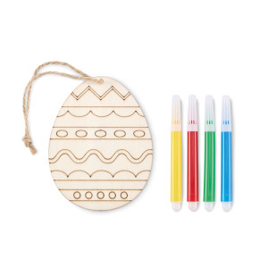 Wooden egg painting set DREGG - Reklamnepredmety