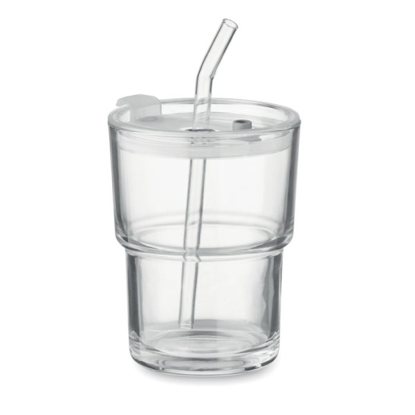 Glass tumbler with lid SIP