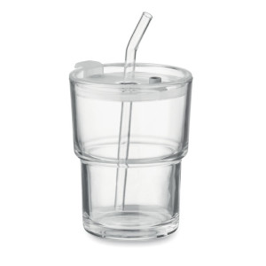 Glass tumbler with lid SIP - Reklamnepredmety