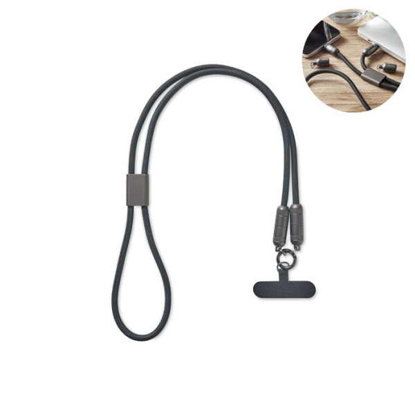 SHAKA phone lanyard, charging and data cable