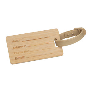 Luggage tag made from bamboo - Reklamnepredmety