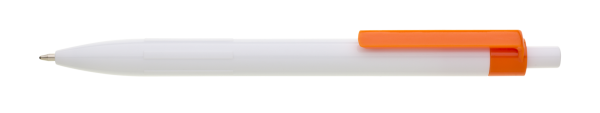 WHITE ballpoint pen plastic