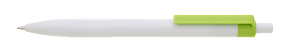 WHITE ballpoint pen plastic