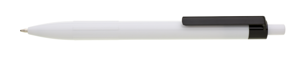 WHITE ballpoint pen plastic