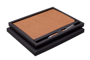 CASTEL notebook with pen in box - Reklamnepredmety