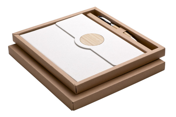 LATTE notepad with pen in box