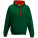 JH003 Varsity Hoodie - JH003-Bottle-Green-Fire-Red - variant Ls 1000079937