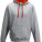 JH003 Varsity Hoodie - JH003-Heather-Grey-Fire-Red - variant Ls 1000080019