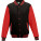 JH043 Varsity Jacket - JH043-Jet-Black-Fire-Red - variant Ls 1000081243