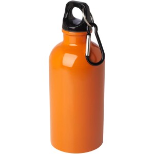400 ml Oregon stainless steel water bottle with RCS certification and carabiner - Reklamnepredmety