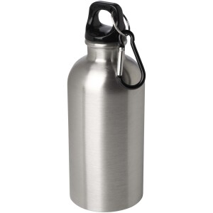 400 ml Oregon stainless steel water bottle with RCS certification and carabiner - Reklamnepredmety