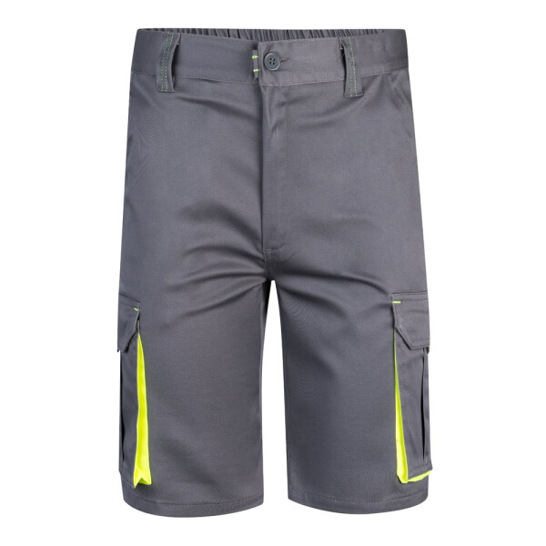 VL HEMERA. Two-tone, multi-pocket stretch Bermuda shorts (240g/m²)