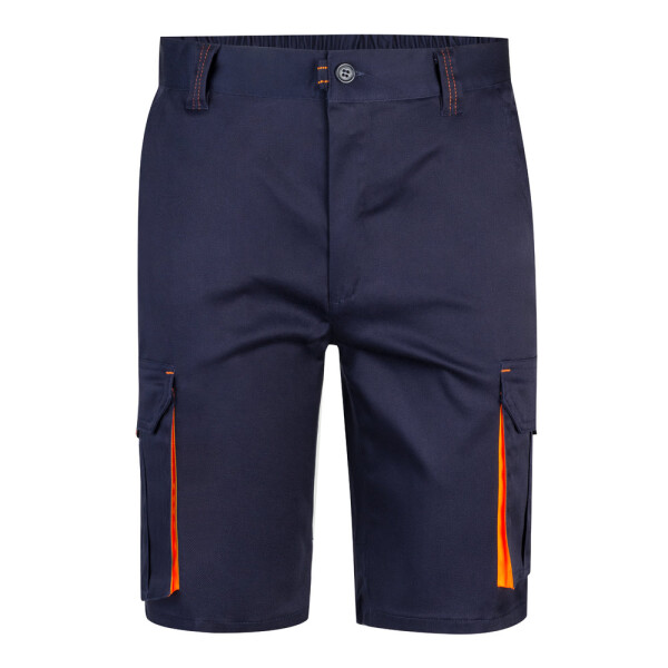VL HEMERA. Two-tone, multi-pocket stretch Bermuda shorts (240g/m²)