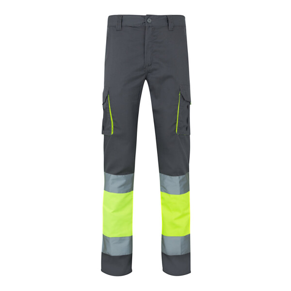 VL ZEUS LARGE. Two-tone, multi-pocket stretch trousers (240g/m²)