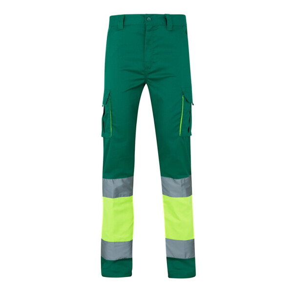VL ZEUS LARGE. Two-tone, multi-pocket stretch trousers (240g/m²)