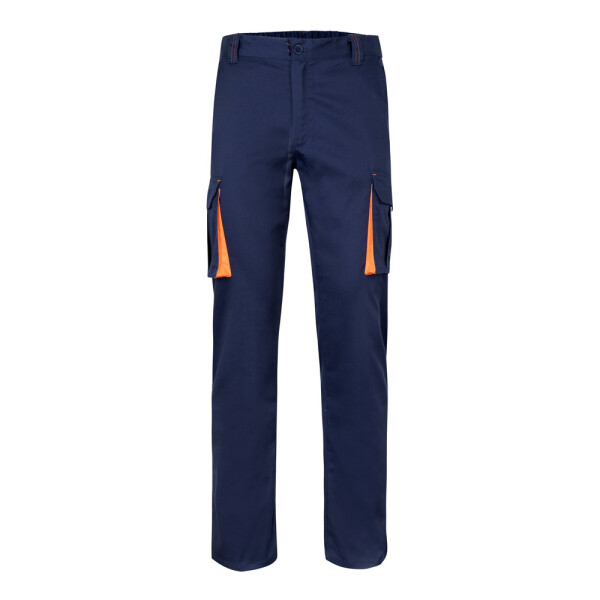 VL FIDES. Two-tone, multi-pocket stretch trousers (240g/m²)