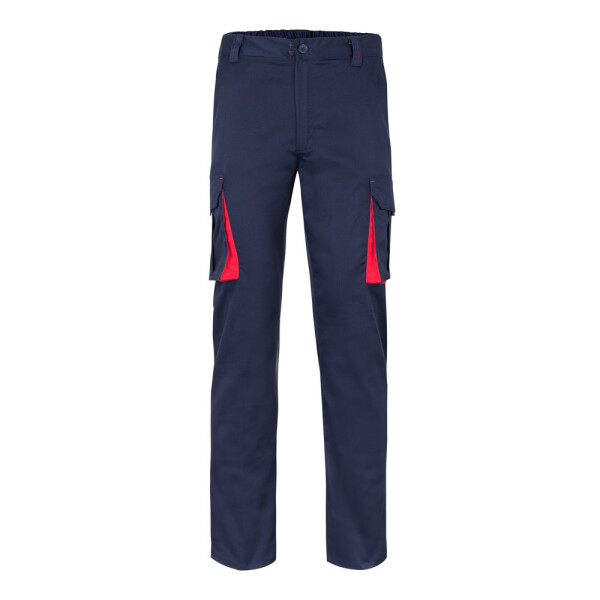 VL FIDES. Two-tone, multi-pocket stretch trousers (240g/m²)