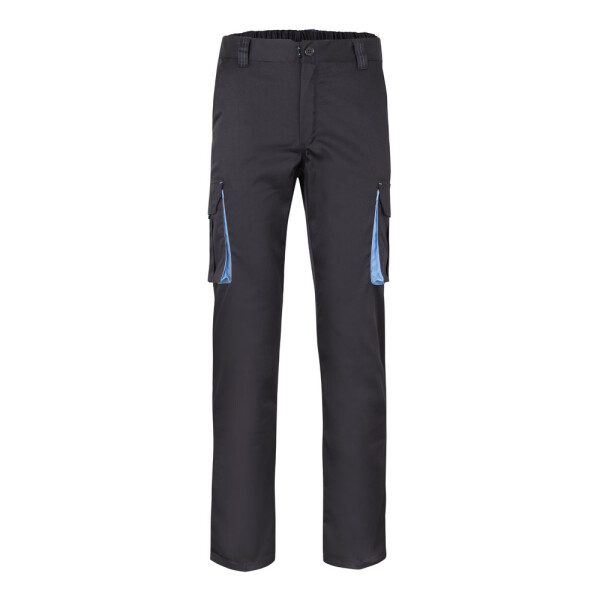 VL FIDES. Two-tone, multi-pocket stretch trousers (240g/m²)