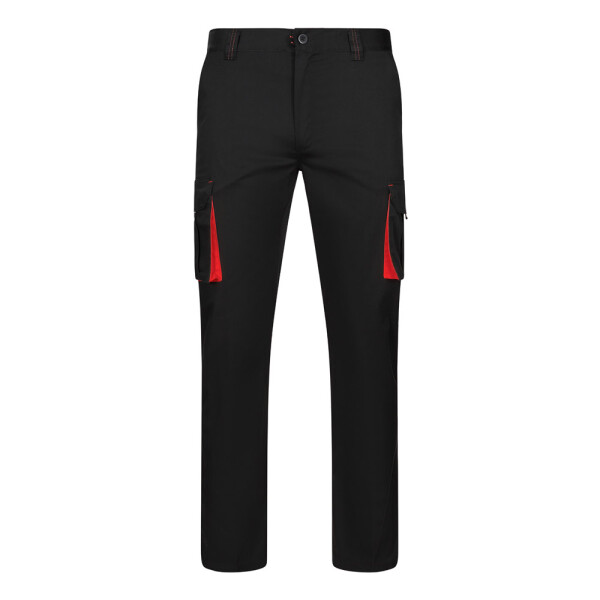 VL FIDES. Two-tone, multi-pocket stretch trousers (240g/m²)