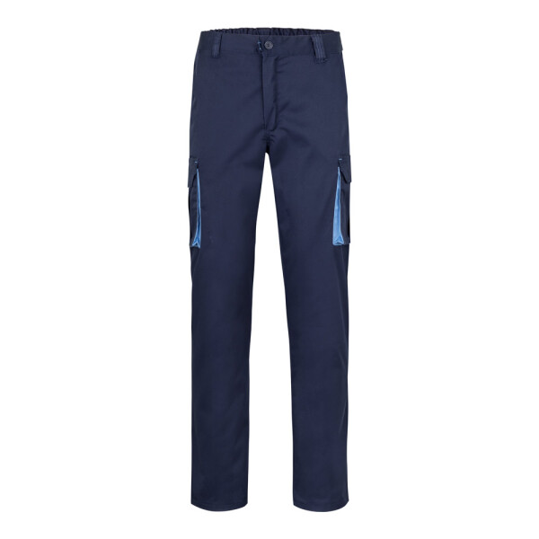 VL FIDES. Two-tone, multi-pocket stretch trousers (240g/m²)