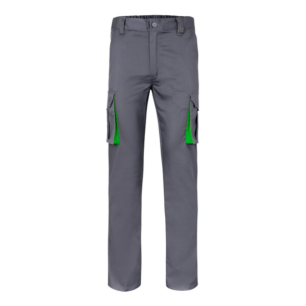 VL FIDES. Two-tone, multi-pocket stretch trousers (240g/m²)