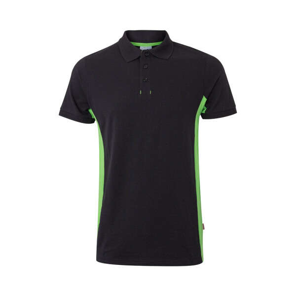 VL SUPAY. Two-tone piqué polo shirt (180g/m²), short sleeve