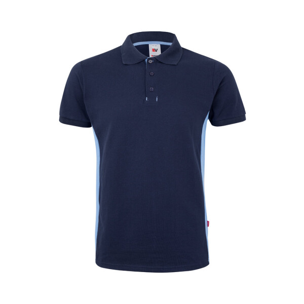 VL SUPAY. Two-tone piqué polo shirt (180g/m²), short sleeve