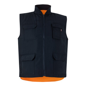 VL DIANA. Padded vest (220g/m²), reversible and multi-pocket, in polyester (100%), with zip fastening and reversible puller - Reklamnepredmety