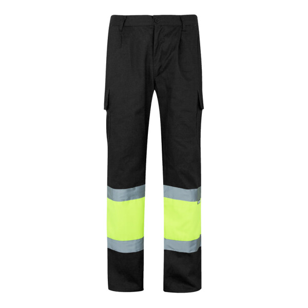 VL ATHENA. Two-tone twill trousers (210g/m²), lined, multi-pocket