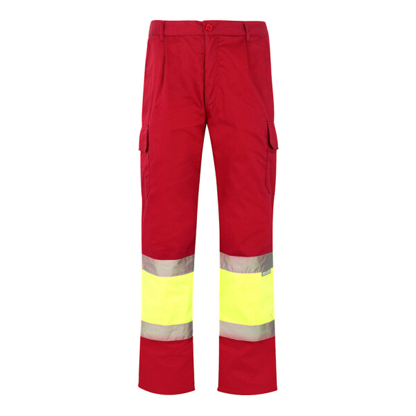 VL ATHENA. Two-tone twill trousers (210g/m²), lined, multi-pocket