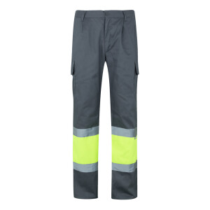VL ATHENA. Two-tone twill trousers (210g/m²), lined, multi-pocket - Reklamnepredmety
