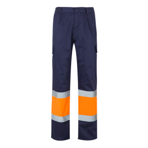 VL ATHENA. Two-tone twill trousers (210g/m²), lined, multi-pocket - Reklamnepredmety