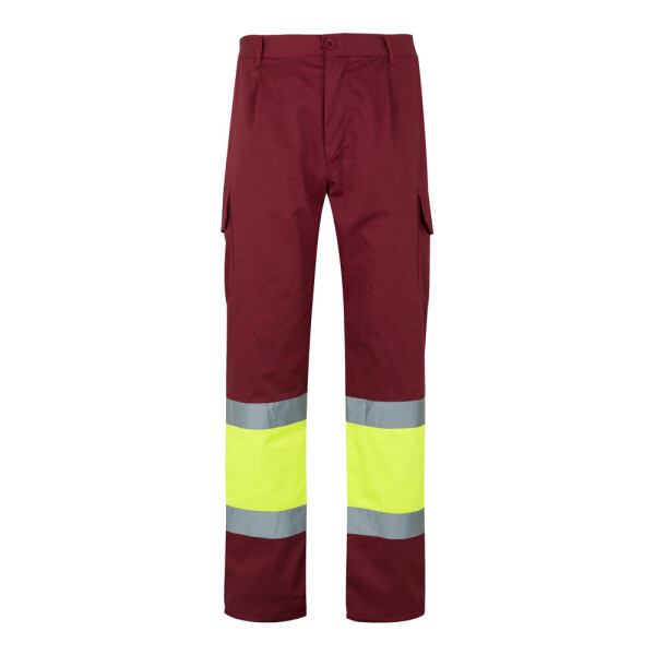 VL ATHENA. Two-tone twill trousers (210g/m²), lined, multi-pocket