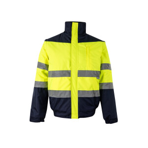 VL JUPITER. Two-tone padded jacket (180g/m²) in polyester (100%), with PU coating - Reklamnepredmety