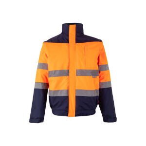 VL JUPITER. Two-tone padded jacket (180g/m²) in polyester (100%), with PU coating - Reklamnepredmety
